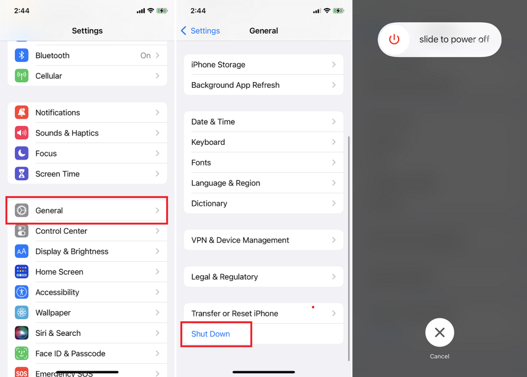 iPhone Shutdown Process Image