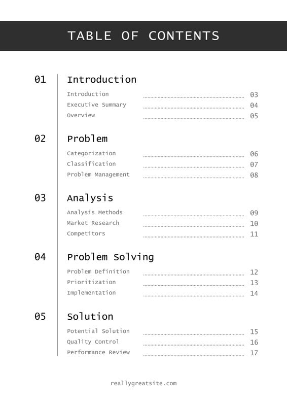 Adding Table of Contents in Word